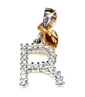 Anhänger Dame ALFABETO in Weißgold Cubic Zirconia R ZIRC P US/Z 0.90 BR